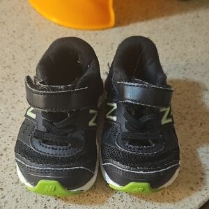 New Balance Kids' Sneakers in Black and Lime